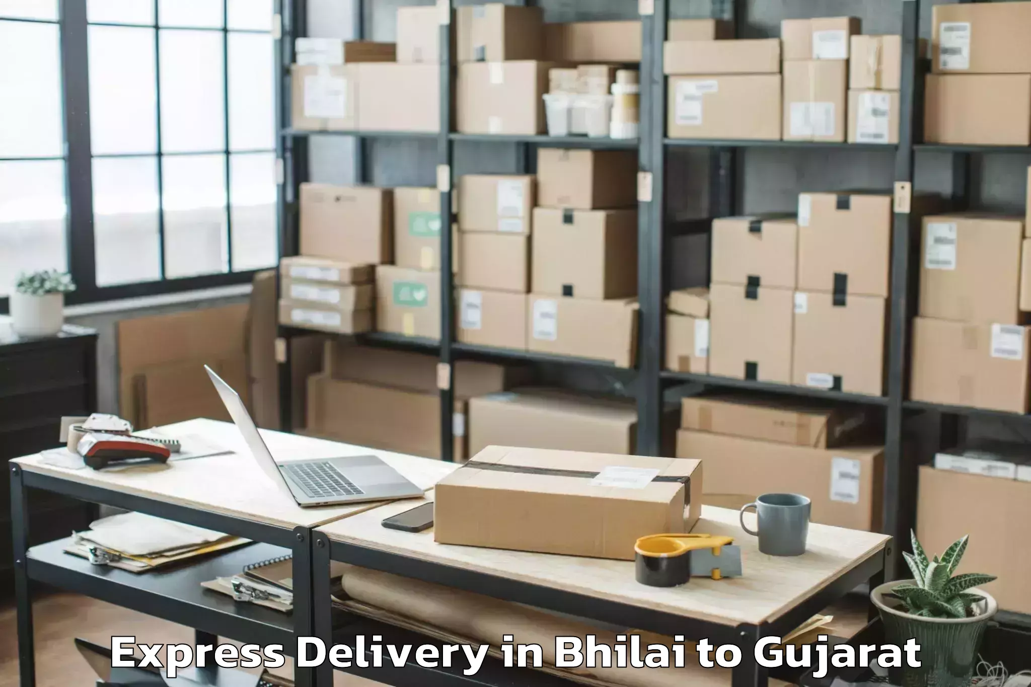 Get Bhilai to Jhulasan Express Delivery